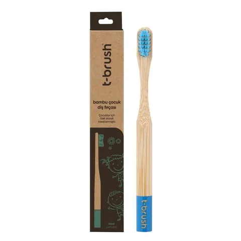 T-brush Bamboo Children's Soft Tooth Brush Blue