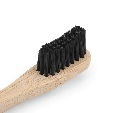 Зубная щетка T-brush бамбуковая мягкая средняя жесткость темно-серая