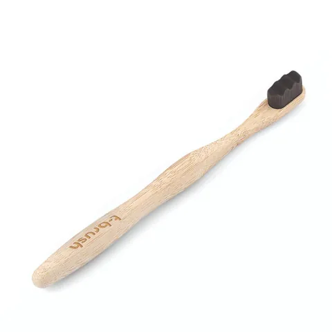 Зубная щетка T-brush из бамбука мягкая ультрамягкая темно-серая