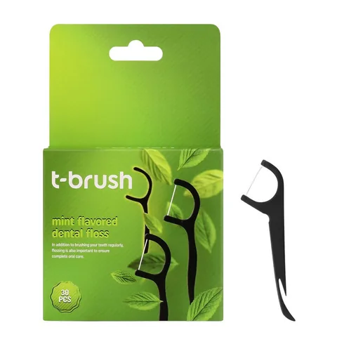 T-Brush Zahnseide und Zahnstocher Mint - 30 Stück