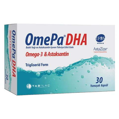 مكمل غذائي أوميغا DHA 30 كبسولة من تاب إيلاچ TAB İlaç Sanayi A.Ş