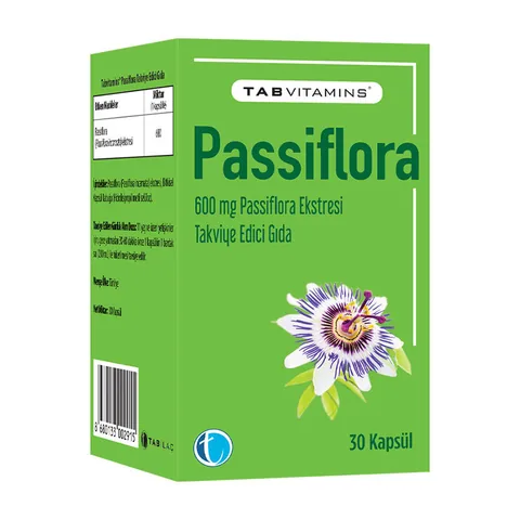 Tabvitamins Passiflora Extract Food Supplement 30 Capsules