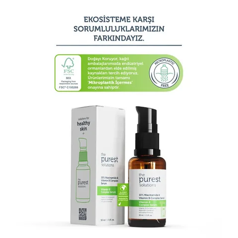 The Purest Solutions Vitamin B Komplex & Niacinamid Serum 30ml