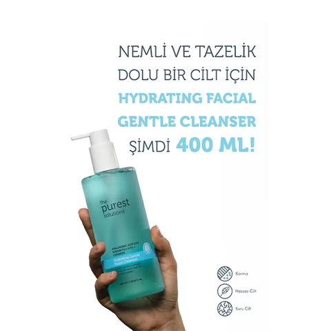 The Purest Solutions Hyaluronsäure-Reiniger für trockene Haut 400ml