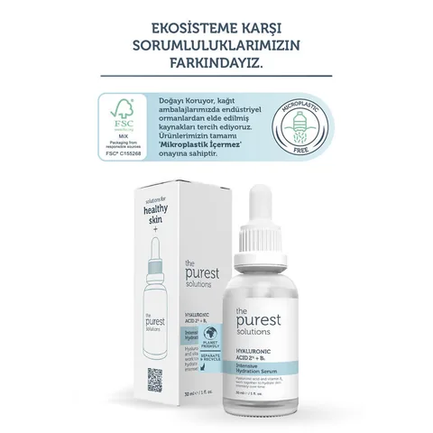 Сыворотка для интенсивной гидратации с гиалуроновой кислотой 2% + B5 30 мл от The Purest Solutions