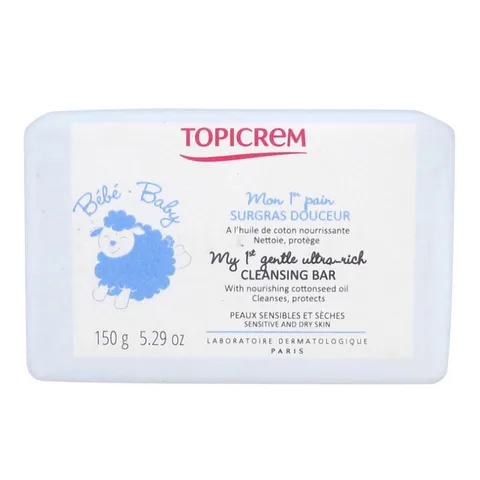Topicrem Gentle Ultra Rich Cleansing Bar With Cotton Seed Oil 150 gr