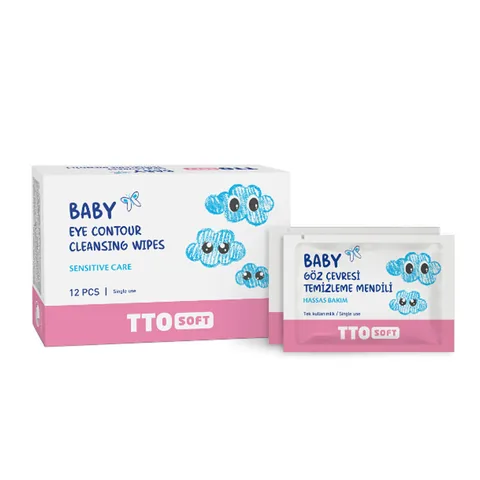Салфетки для очищения кожи вокруг глаз для детей Tto Soft 12 шт