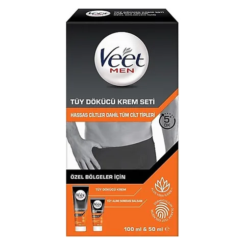 Veet مجموعة كريم إزالة الشعر للرجال من فيت