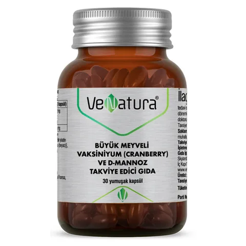 VeNatura Cranberry and D Mannoz Food Supplement 30 Soft Capsules