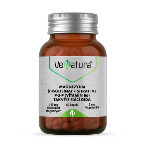 VeNatura Magnesium Bisglycinat & P5P Kapseln - 60 Stück