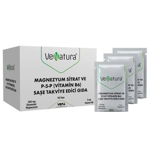 VeNatura Magnesiumcitrat & P-5-P (Vit B6) 60 Sachets
