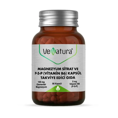 VeNatura Magnesiumcitrat & P5P (Vitamin B6) 90 Kapseln