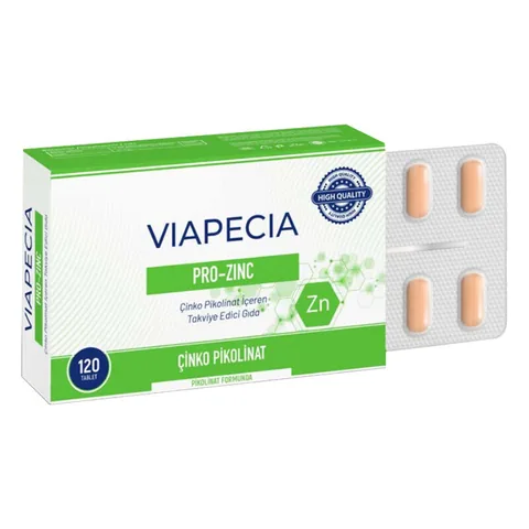 Viapecia مكمل غذائي فيابيسيا برو-زنك يحتوي على بيكولينات الزنك، 120 قرصًا