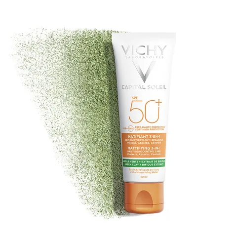 Виши Капитал Солеил Солнцезащитный крем для лица SPF 50+ матирующий 50 мл