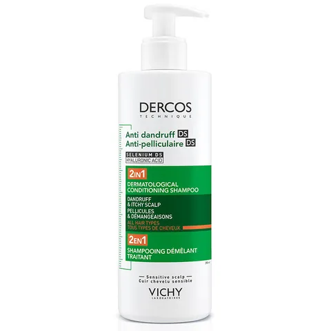 Шампунь Vichy Dercos 2 в 1 против перхоти и увлажняющий 390 мл