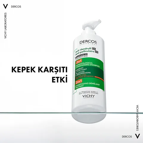Vichy Dercos 2-in-1 Anti-Schuppen- und Feuchtigkeitsshampoo 390ml