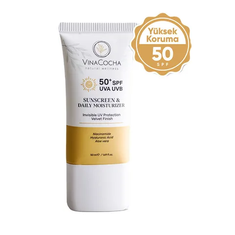 Vinacocha SPF50 feuchtigkeitsspendende Sonnencreme für das Gesicht 50ml