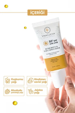 Vinacocha كريم فيناكوتشا الواقي من الشمس بعامل حماية 50 مرطب للوجه 50 مل