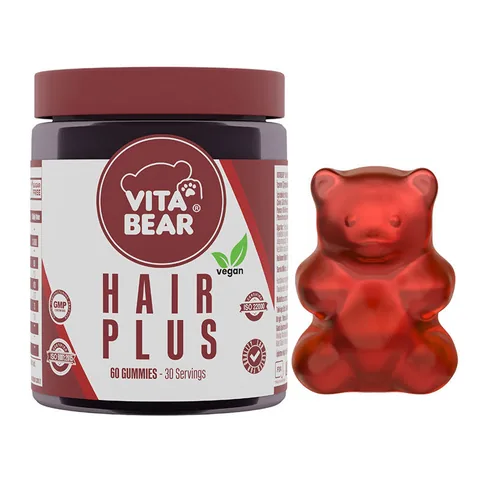Вита Беар Витамины для волос Плюс Веган 60 жевательных таблеток от Vita Bear