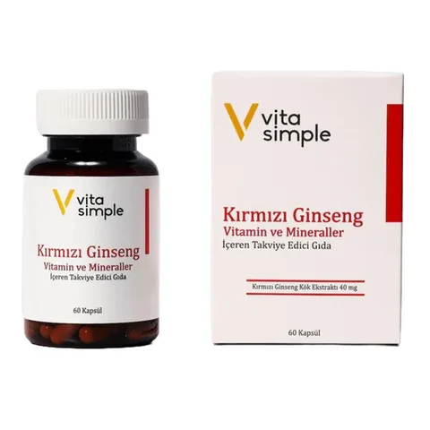 Vita Simple Red Ginseng Vitamin And Minerals Supplementary Food 60 capsules