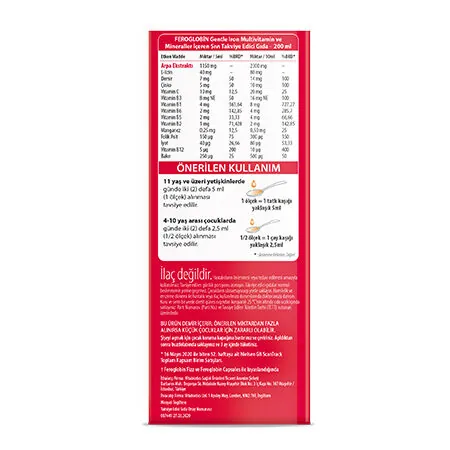 Vitabiotics Feroglobin Flüssigpräparat 200ml