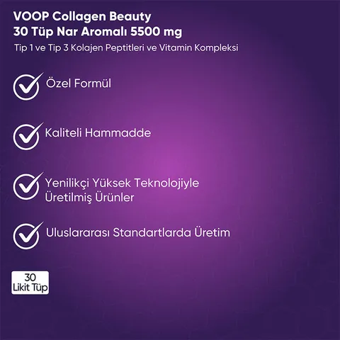 Voop سائل تجميل الكولاجين من فووب ببتيدات وفيتامينات 30 × 40 مل