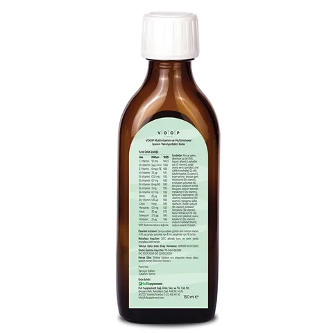 Voop Multivitamin Food Supplement Containing Multimineral 150 ml