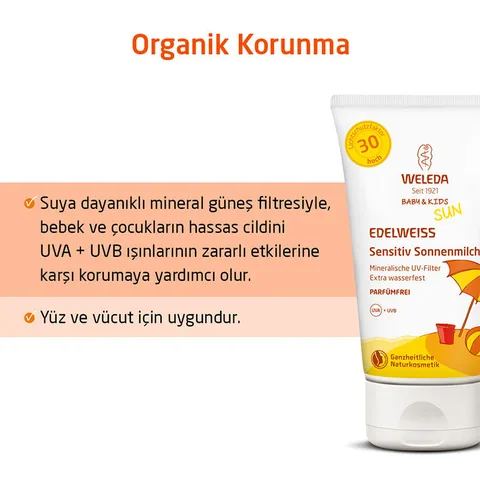 Weleda Baby And Kids Sunscreen Lotion With Mineral Filter Spf30+ 150 ml