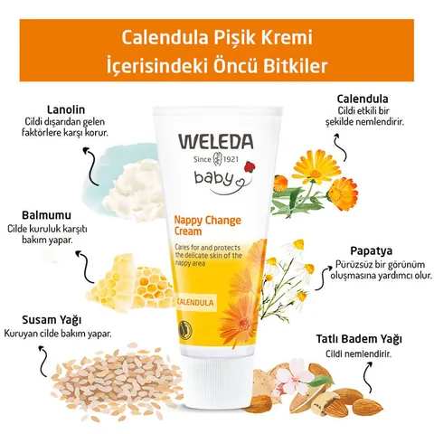 Weleda كريم العناية بمنطقة الحفاضات من ويليدا كاليندولا 75 مل