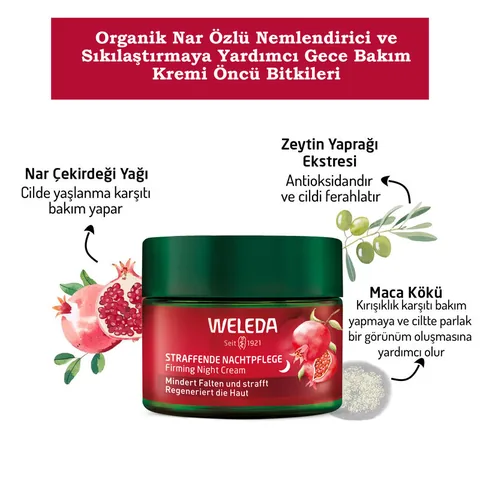 Weleda Granatapfel Nachtcreme - Feuchtigkeitsspendend &amp; Straffend 40ml