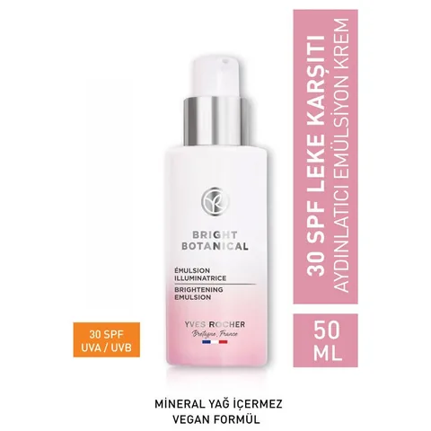 Yves Rocher كريم تفتيح البشرة برايت بوتانيكال من إيف روشيه بعامل حماية من الشمس 30، 50 مل