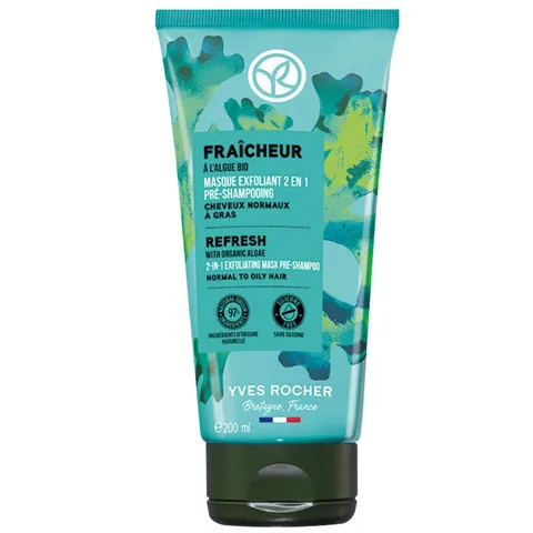 Yves Rocher قناع وتقشير الشعر المنقي 2 في 1 من إيف روشيه 200 مل