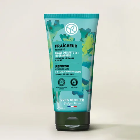 Yves Rocher قناع وتقشير الشعر المنقي 2 في 1 من إيف روشيه 200 مل