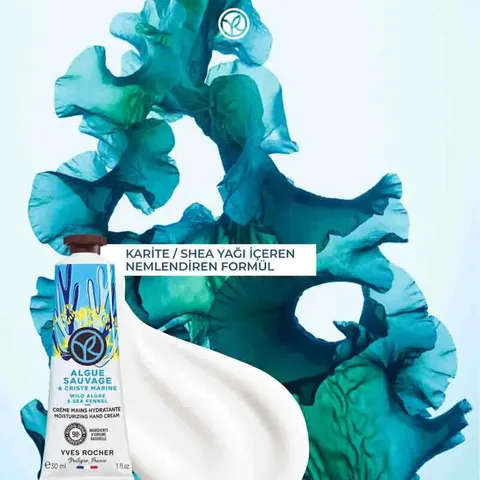 Yves Rocher كريم مرطب لليدين من إيف روشيه، نسيم المحيط، 30 مل