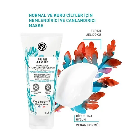 Yves Rocher Pure Algue Intensive Moisturizing And Revitalizing Mask 75 ml