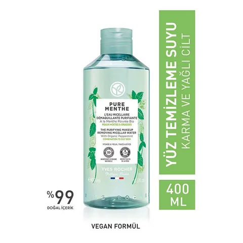 Очищающая вода для лица и снятия макияжа Pure Menthe 400 мл от Yves Rocher