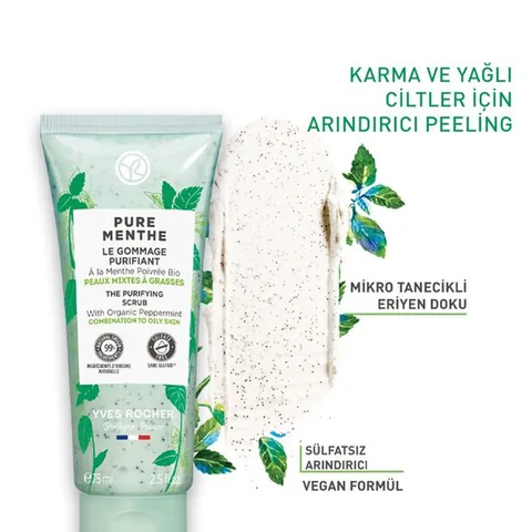 Yves Rocher Pure Menthe Pore Tightening Purifying Peeling 75 ml