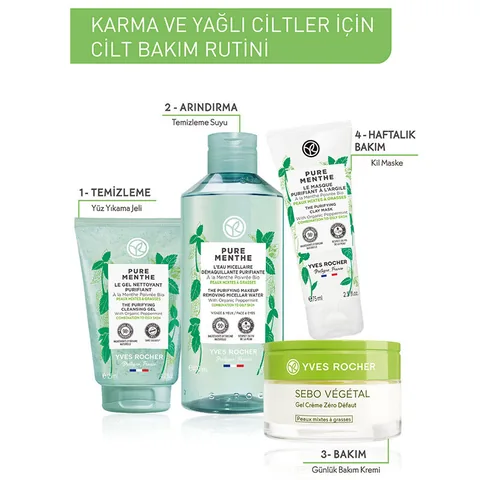 Yves Rocher Pure Menthe Mattifying Clay Mask 75 ml
