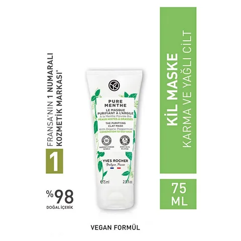 Yves Rocher Pure Menthe Mattifying Clay Mask 75 ml