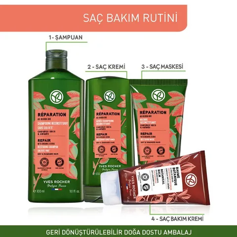 Yves Rocher قناع الشعر إيف روشيه ريباريشن بريبايوتيك للشعر التالف 200 مل