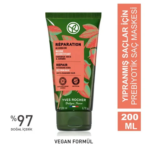 Yves Rocher قناع الشعر إيف روشيه ريباريشن بريبايوتيك للشعر التالف 200 مل