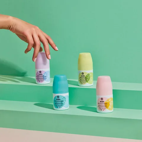 Yves Rocher مزيل عرق رول أون من إيف روشيه زهرة القطن والخطمي ٥٠ مل