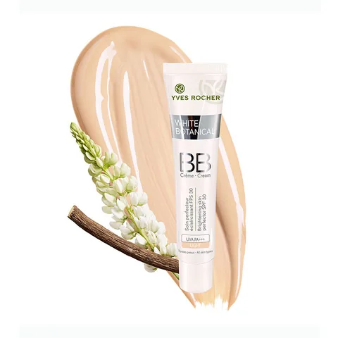Yves Rocher كريم بي بي وايت بوتانيكال المضاد للبقع والمفتح بعامل حماية من الشمس 30 من إيف روشيه، 40 مل فاتح