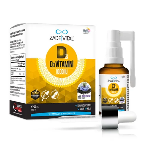 Zade Vital D3 Vitamin &amp; Schwarzkümmelöl Spray 20ml