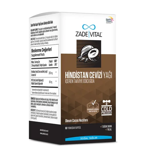 Zade Vital زيت جوز الهند زاده فيتال 1000 ملغ 60 كبسولة لينة