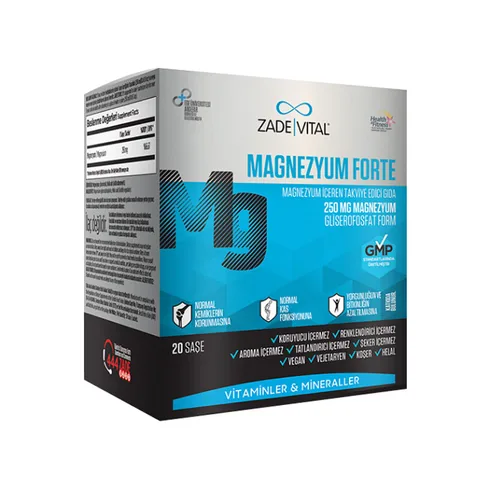 Zade Vital Magnesium Forte - Nahrungsergänzungsmittel für Immun- und Muskelunterstützung